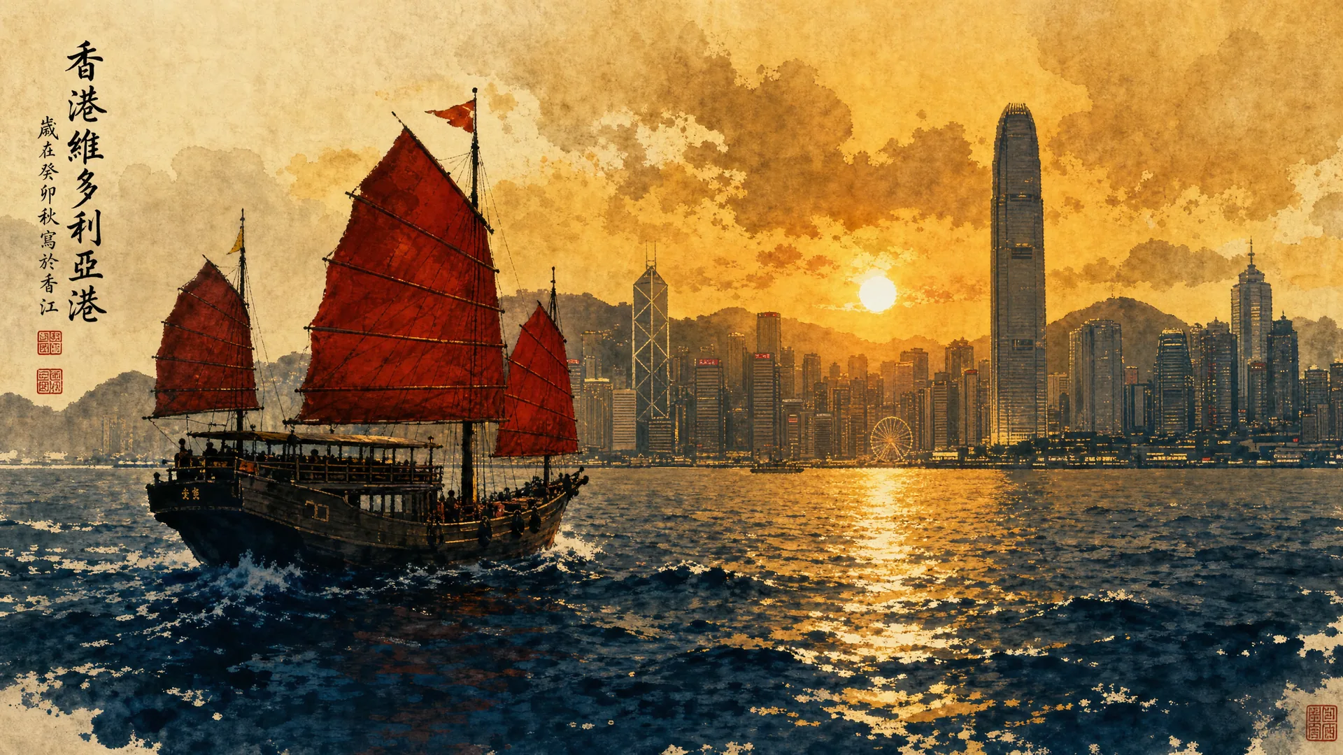Hong Kong Junk Boat